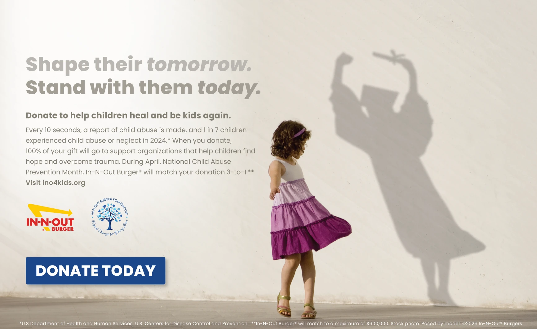 Shape their tomorrow.  Stand with them today.